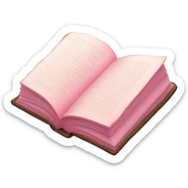 light-pink book opened sticker