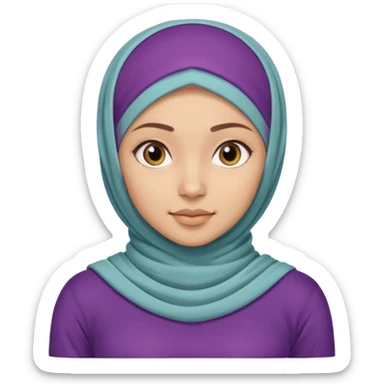 High resolution girl wearing a hijab and is a fitness trainer sticker