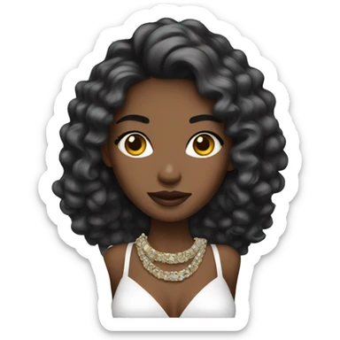 High fashion girl sticker