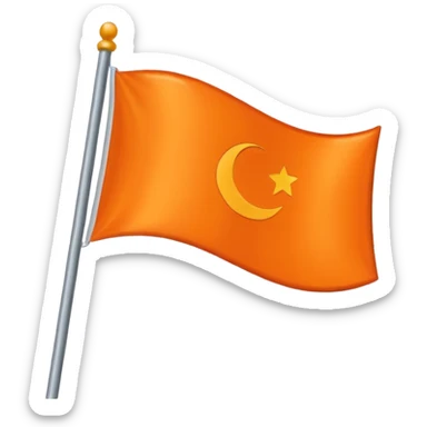 I want a flag emoji 🚩🚩 like this but flag should be orange sticker
