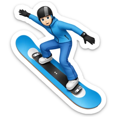 Snowboard black And bleu  sticker