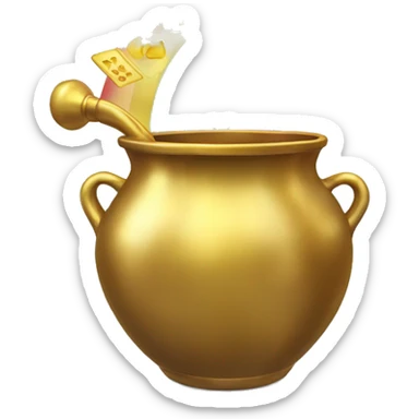 golden pot end of rainbow poker cips sticker