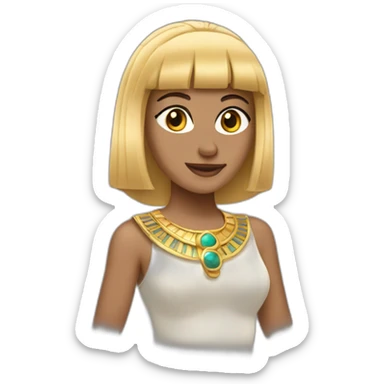 Cleopatra with blonde hair dancing sticker