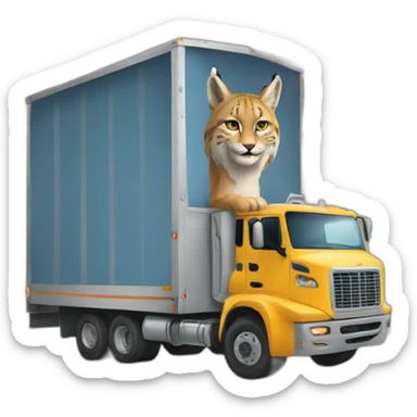 Lynx qui porte un camion sticker