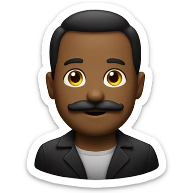 homme noir avec une petite moustache sticker