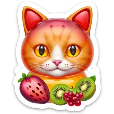 Jelly/jam jar cat sticker