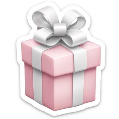 Light pink Christmas gifts under a white Christmas tree  sticker