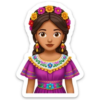 1900's mexican female sticker