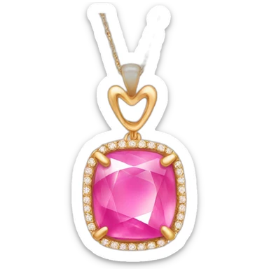 Pink jewelry sticker