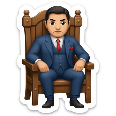 Mafia big boss sit on a chair sticker