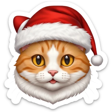 Gato real navideño  sticker