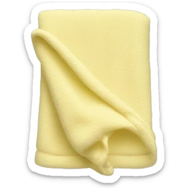 folded light yellow baby blanket sticker