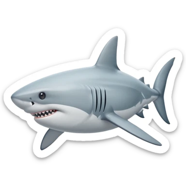 Shark upsidedown sticker