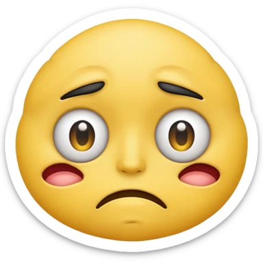 Emoji with eyebags sticker