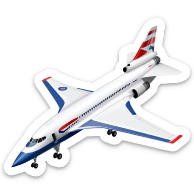 Concorde - British Airways (Model Year: 2020) (Iconic colour: White with blue and red) sticker