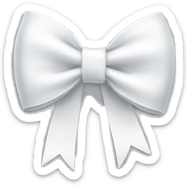 White bow sticker