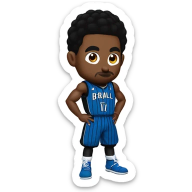 Cell from dragon ball z in an Orlando magic jersey sticker