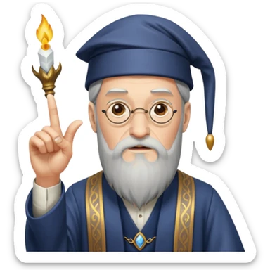 Dumbledore raising his finger sticker