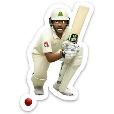 Playing the cricket  sticker