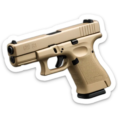 beige glock 17 sticker