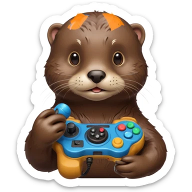 🦦 with joystick sticker