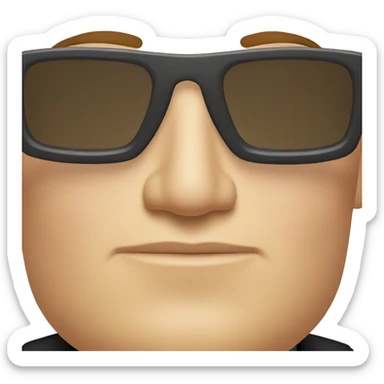 Elon Musk wearing a sunglass sticker