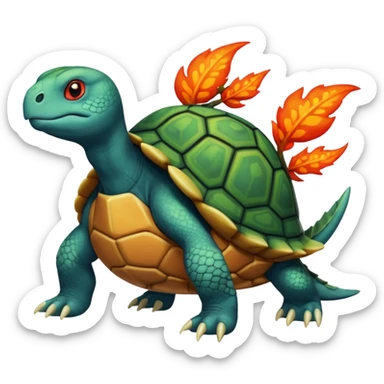 Turtle-Salandit-Salamence-Turtwig-Fakémon-fusion-hybrid-creature sticker