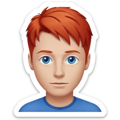 Fisher red hair man sticker