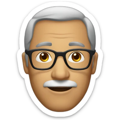 50-year-old-man-with-glasses-with-little-beard sticker