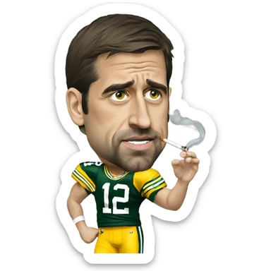 Aaron rodgers smoking a cig  sticker