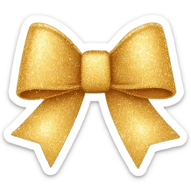 Singular glittery bow sticker