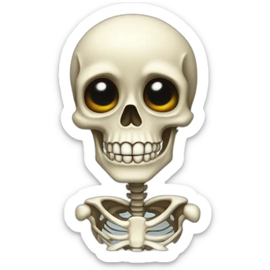 Skeleton cringe sticker