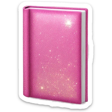 Pink skinny book with glitter  sticker