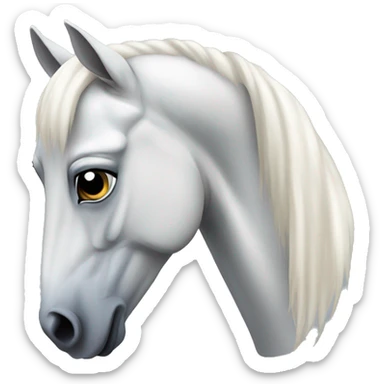 White Arabian horse head sticker
