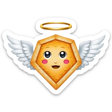 Dorito Chip with angel wings and halo sticker
