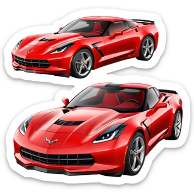 Chevrolet Corvette - Chevrolet (Model Year: 2022) (Iconic colour: Red) sticker