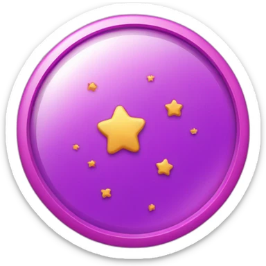 Purple pink space token coin stars sticker