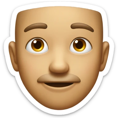 A face biting its lip or with a single drop of sweat on the forehead. sticker