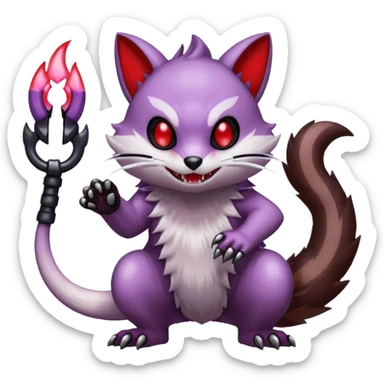 Badass Wisteria Demonic Furret-Machine-Pokémon sticker