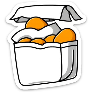 cartoon sticker of a chicken nugget sticker