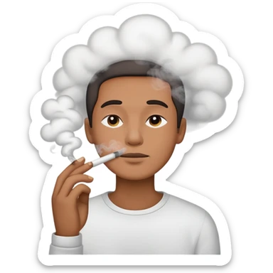 Stoner exhaling sticker