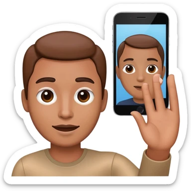 smartphone taking a selfie sticker