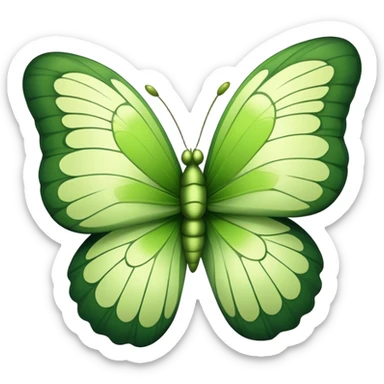 matcha green butterfly sticker