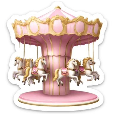 Light pink carousel  sticker