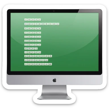 program code on a PC screen, simple, clear, no text sticker