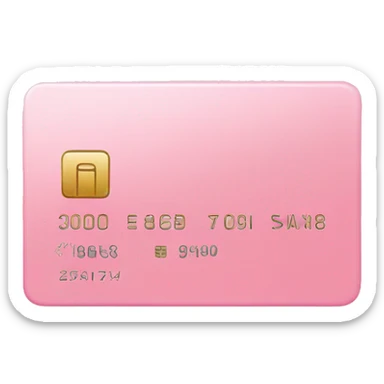 Light pink credit card sticker