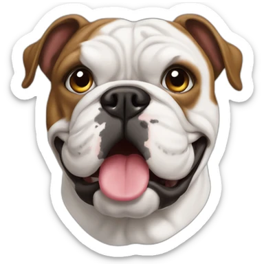 Brun bulldog anglais sticker
