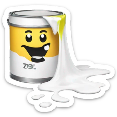 Spilled paint sticker