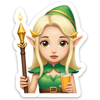 Girl with elf bar sticker