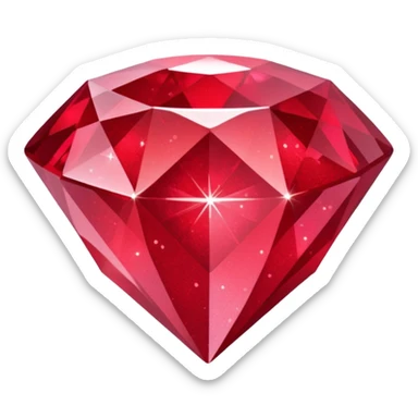 red glitter diamond sticker